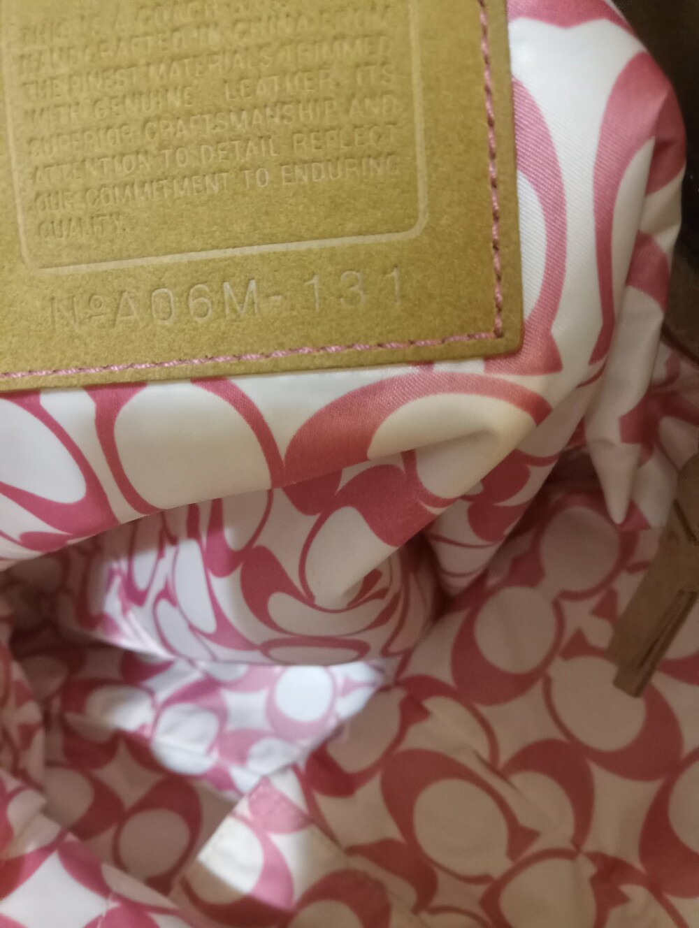 Coach 06 Hampton Satin/Leather EUC - Picture 2 of 14